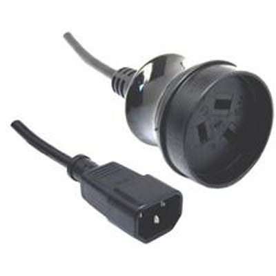 RackPower CM0CN150 10A C14 auf 3-Pin Buchsenkabel – 1,5m – Schwarz
