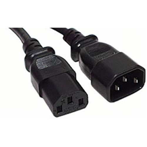 RackPower CM1CC175 - 10A C14 IEC plug to 10A C13 IEC socket on 1.75m 1mm2 Black lead
