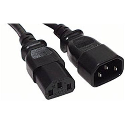 RackPower CM1CC200 - 10A C14 IEC plug to 10A C13 IEC socket on 2m 1mm2 Black lead
