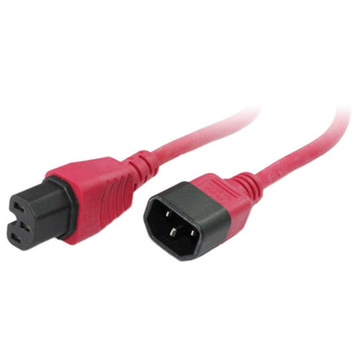 RackPower  CM1CH100R 10A C14 to C15 Cable - 1m - Red