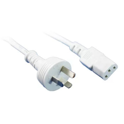RackPower  CM1NC150W 10A 3-Pin to C13 Cable - 1.5m - White