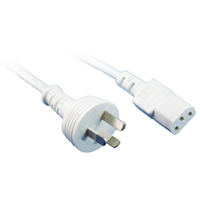 RackPower  CM1NC300W 10A 3-Pin to C13 Cable - 3m - White