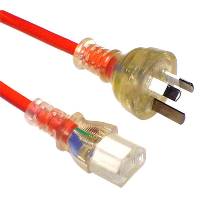 RackPower  CM1NC500M 10A 3-Pin to C13 Cable - 5m - Orange