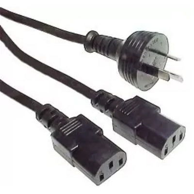 RackPower  CM1NCC200 10A - 2x C13 Power Splitter Cable - 2m - Black