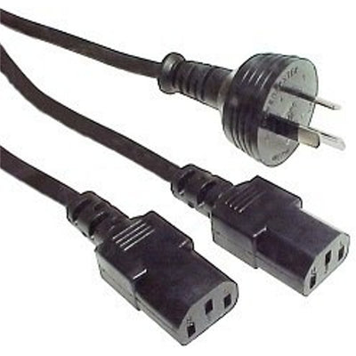 RackPower  CM1NCC500 10A - 2x C13 Power Splitter Cable - 5m - Black