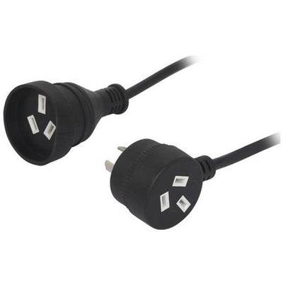 RackPower  CM1NN100-PTP 10A 3-Pin to 3-Pin Socket Cable - 1m - Black