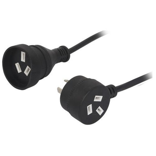 RackPower  CM1NN300-PTP 10A 3-Pin to 3-Pin Socket Cable - 3m - Black