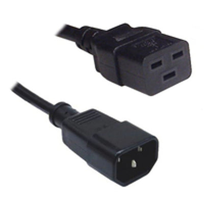 RackPower  CM2CC040-12 10A - 16A C19 C14 to C19 Cable - 40cm - Black