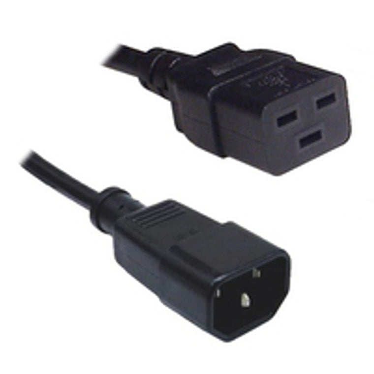 RackPower CM2CC040-12 10A - 16A C19 C14 auf C19 Kabel – 40cm – Schwarz