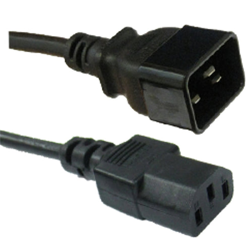 RackPower  CM2CC100-21 16A - 10A C13 C20 to C13 Cable - 1m - Black