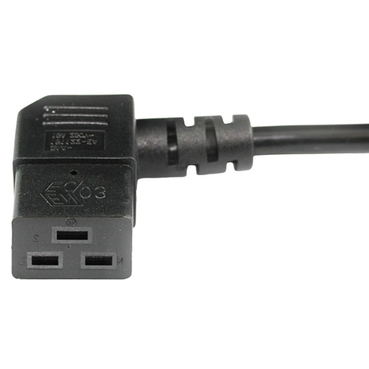 RackPower CM2NC200-SR 15A - 16A Kaltgerätekabel C19 3-polig auf C19 - 2m - Schwarz