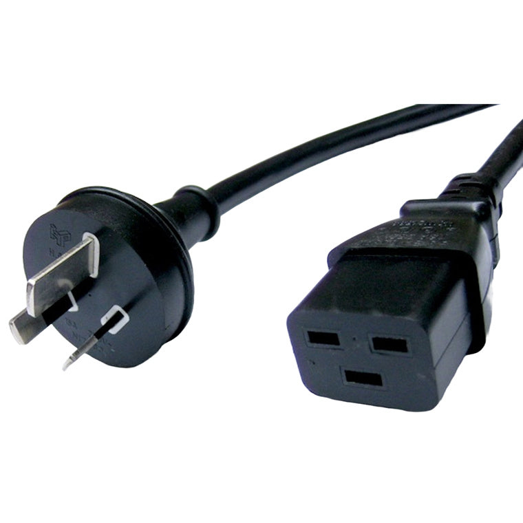 RackPower CM2NC500 15A - 16A C19 3-polig auf C19 Kabel - 5m - Schwarz