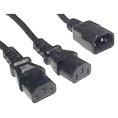 RackPower  CM1CCC250 10A - 2x C13 Power Splitter Cable - 2.5m - Black