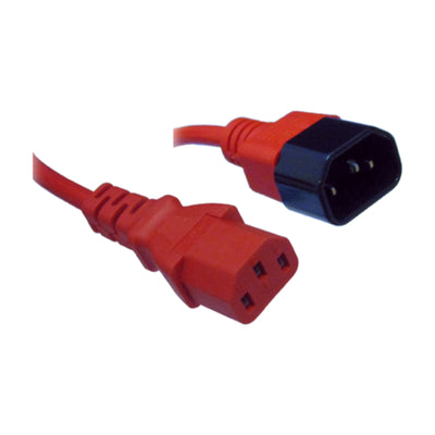 RackPower   10A C14 to C13 Cable - 1.5m - Red