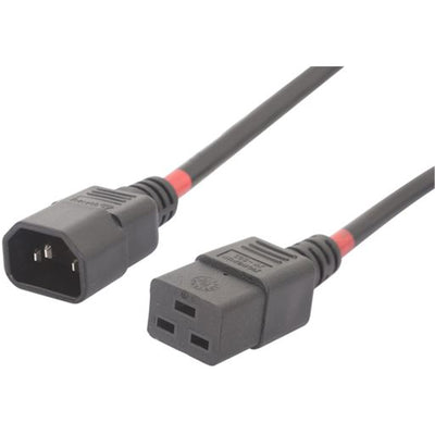 Eaton  ACL158-04  IEC C14 to C19 Power Cord - 40cm - Black / Red
