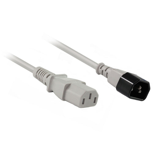 RackPower CM0CC150GY - 10A C14 IEC plug to 10A C13 IEC socket on 1.5m 0.75mm2 Grey lead