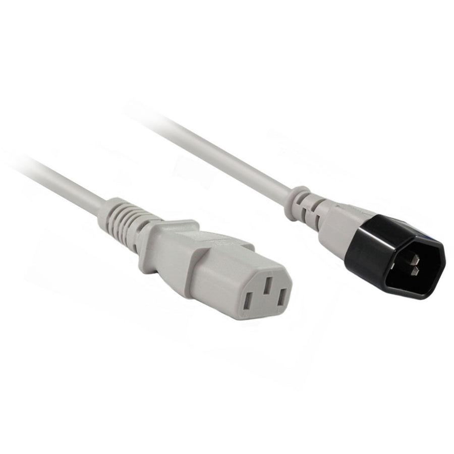 RackPower CM0CC150GY - 10A C14 IEC plug to 10A C13 IEC socket on 1.5m 0.75mm2 Grey lead