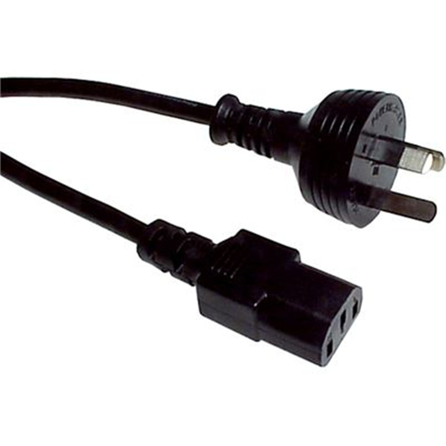 RackPower CM0NC150 - 10A 3 pin plug to 10A C13 IEC socket on 1.5m 0.75mm2 Black lead