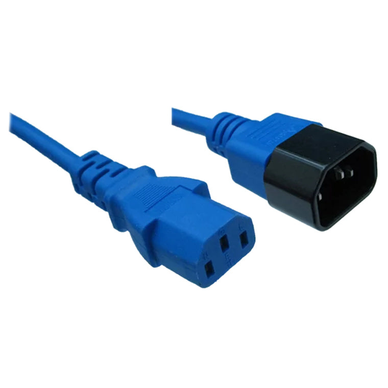 RackPower CM1CC200B 10A C14 auf C13 Kabel – 2m – Blau
