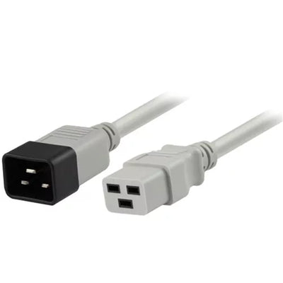 RackPower CM2CC150GY - 16A C20 IEC plug to 16A C19 IEC socket on 1.5m 1.5mm2 Grey lead