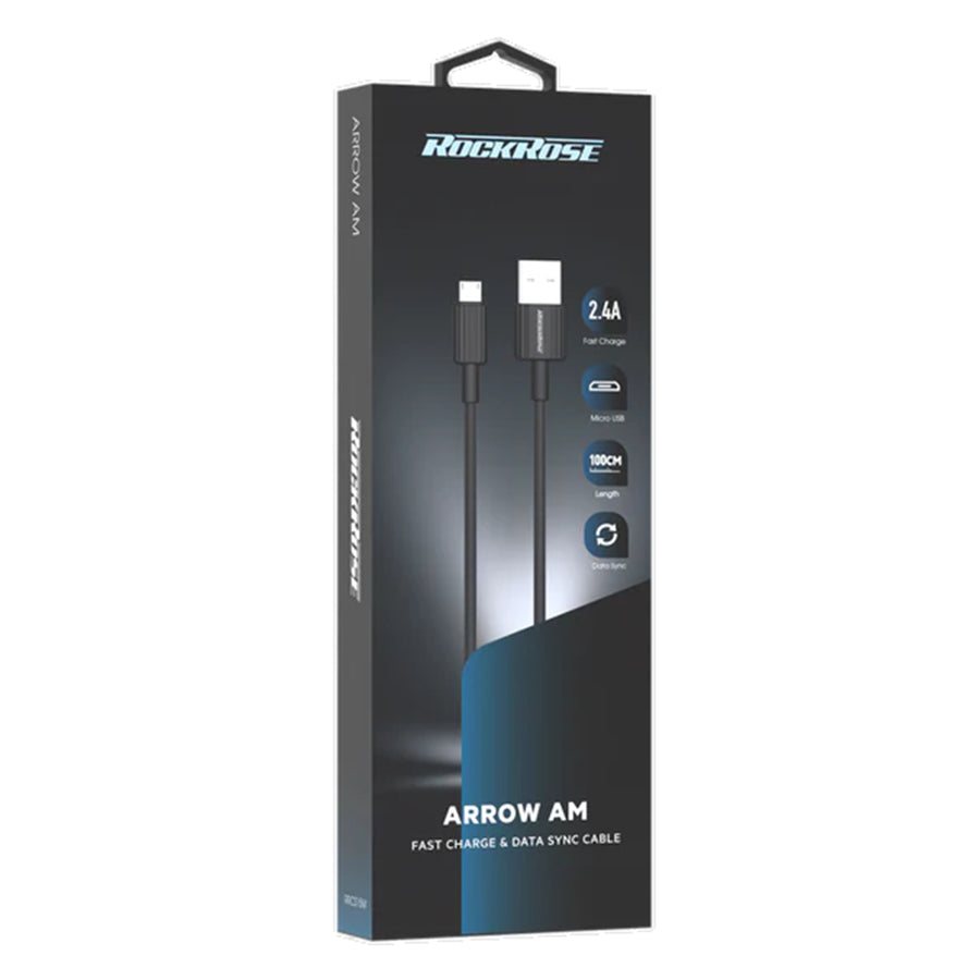 RockRose Arrow USB-A to Micro USB Cable - 1m