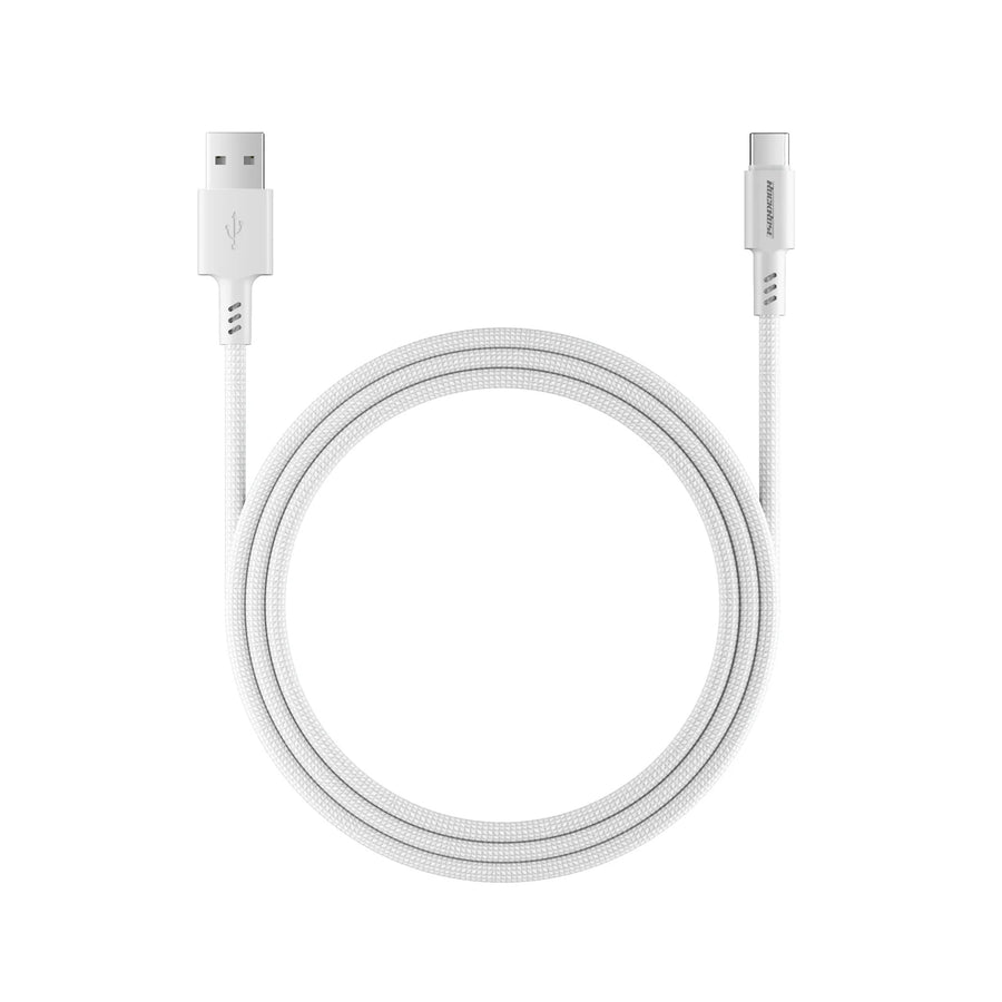 RockRose Asics AC  USB-A to USB-C Cable - 1m - Light Grey