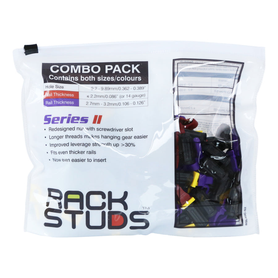 RACKSTUDS RSL40C-S2 - Series II Combo-pack w/ 40 sets Size/Colour. Smart Rack Mounting System.