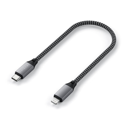 SATECHI    USB-C to Lightning Cable - 25cm - Space Grey