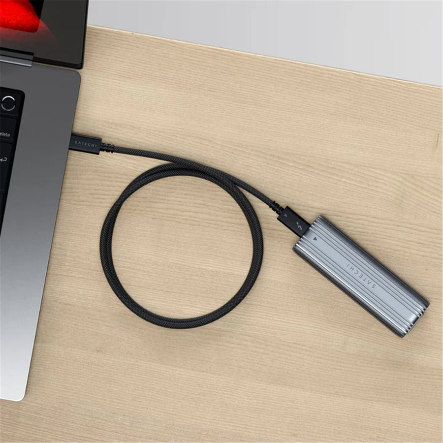 SATECHI Thunderbolt 4 Pro (  Space Grey ) Cable - 1M 240W 40Gpbs Support 8K resolution
