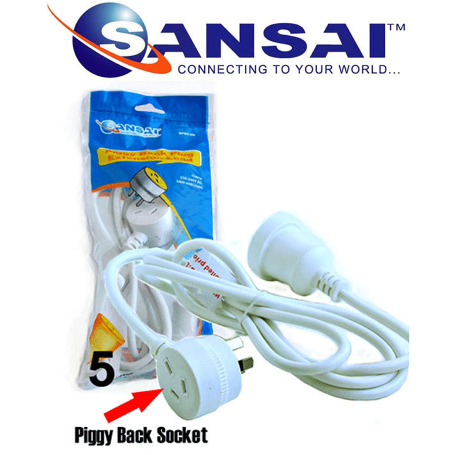 Sansai Piggy Back Extension Cord 5M
