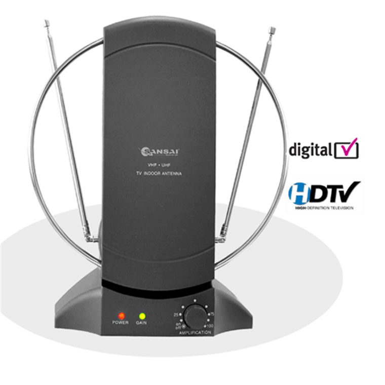 Sansai ATN228C Amplified Indoor TV Antenna for UHF/VHF/FM/HDTV bands
