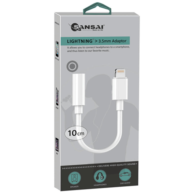 Sansai IPH-0923V Lightning to 3.5mm Cable - 12cm