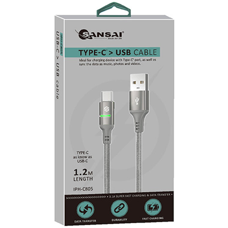 Sansai IPH-C805 Soft LED Light USB A to USB C, 1.2m