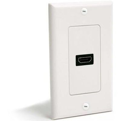 Single Outlet Female HDMI Wall Plate Wh