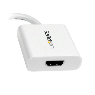 StarTech.com MDP2HDW Mini DisplayPort auf HDMI Adapter – mDP auf HDMI Videokonverter – 1080p – Mini DP oder Thunderbolt 1/2 Mac/PC auf HDMI Monitor/Display/TV – passiver mDP 1.2 auf HDMI Dongle – Weiß