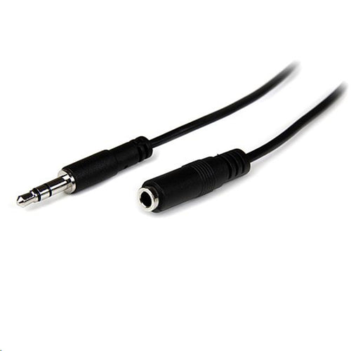 StarTech.com MU1MMFS - 1m Slim 3.5mm Stereo Extension Cable M/F