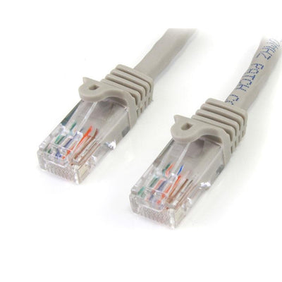 StarTech.com 45PAT15MGR Cat5e Patch Cable - 15m - Gray Snagless - RJ45 Connectors