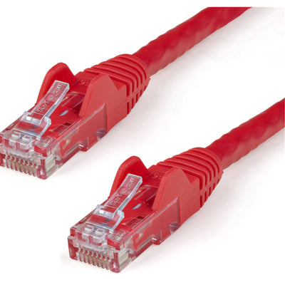 StarTech.com 650MHz - 100W PoE Cat6 Ethernet Cable - 15m - Red Gigabit Ethernet Wire - RJ45 - UTP - Network-Patch Cord - Snagless - Strain Relief - Fluke Tested - UL-TIA Certified
