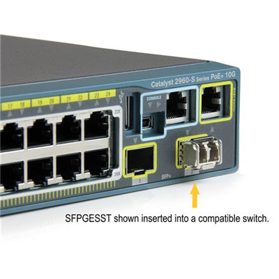 StarTech.com Cisco SFP-GE-S Kompatibles SFP-Modul - 1000BASE-SX - 1GbE Multimode-LWL-MMF-Transceiver - 1GE Gigabit Ethernet SFP - LC 2km - 850nm - DDM Cisco IE3400, IE3300, IE3200