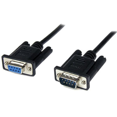 StarTech.com SCNM9FM1MBK - 1m Black DB9 RS232 Null Modem Cable F/M