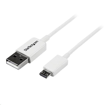 StarTech.com USBPAUB2MW – 2m Weißes Micro-USB-Kabel – A auf Micro-B