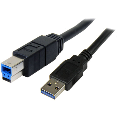StarTech.com USB3SAB3MBK 3m Black SuperSpeed USB 3.0 Cable A to B