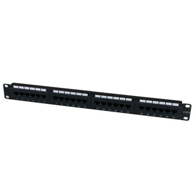 StarTech.com C6PANEL24 24 Port 1U Rackmount Cat6 Patch Panel Ethernet 110 type Rack MountPatch Panel 1U
