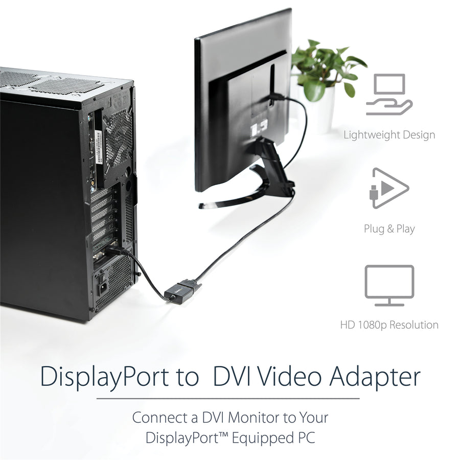 StarTech.com  DP2DVI2 1920x1080 DisplayPort to DVI Adapter