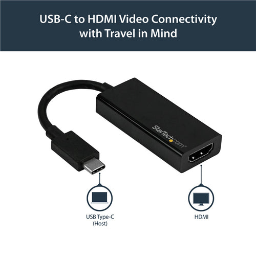 StarTech.com CDP2HD4K60 USB-C to HDMI Adapter - 4K 60Hz - Thunderbolt 3 Compatible - USB-C Adapter - USB Type C to HDMI Dongle Converter (CDP2HD4K60)
