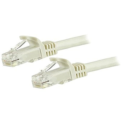 StarTech.com N6PATC50CMWH Cat6 - 10GbE - 100W PoE++ Ethernet Cable - 50cm - White Gigabit Ethernet Wire / 650MHz 100W PoE++ RJ45 UTP Category 6 Network / Patch Cord Snagless with Strain Relief Fluke
