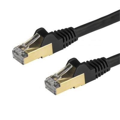 StarTech.com 6ASPAT1MBK - 1m Black Cat6a Ethernet Cable - STP