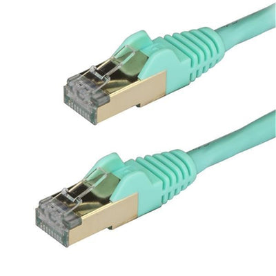 6ASPAT3MAQ - 3m Aqua Cat6a Ethernet Cable - STP