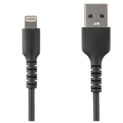 StarTech.com RUSBLTMM2MB USB 2.0 - 480Mbps USB-A to Lightning Cable - 2m - Black Durable - Black - Heavy Duty - Rugged Aramid Fiber - USB Type A to Lightning Charger - Sync Power Cord - Apple MFi Cer