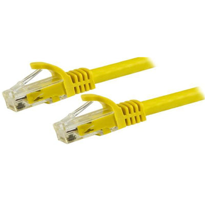 StarTech.com N6PATC750CMYL Cat6 - 10GbE - 100W PoE Ethernet Cable - 7.5m - Yellow Gigabit Ethernet Wire / 650MHz 100W PoE RJ45 UTP Network / Patch Cord Snagless with Strain Relief Fluke Tested / Wiri